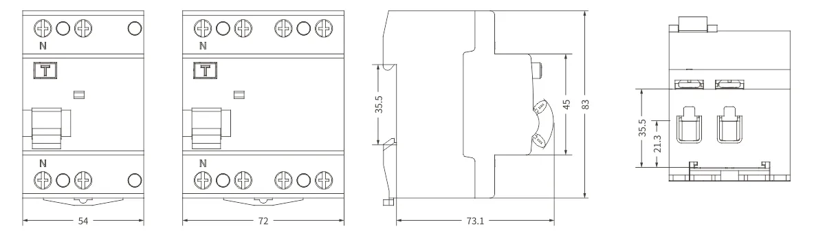 ekl6-63ev-RCCB-Größe