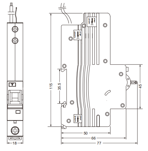 etek rcbo ekl2-40 größe