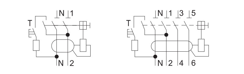 ETEK RCCB AKL6-100(H) Schaltplan