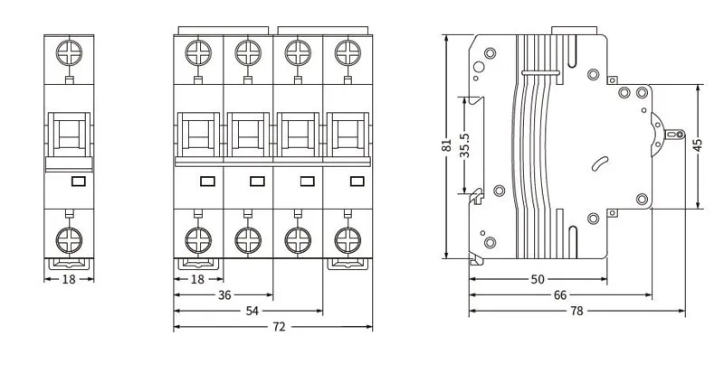 ekm1 63dc 6ka 10ka Gleichstrom-Schutzschalter 6